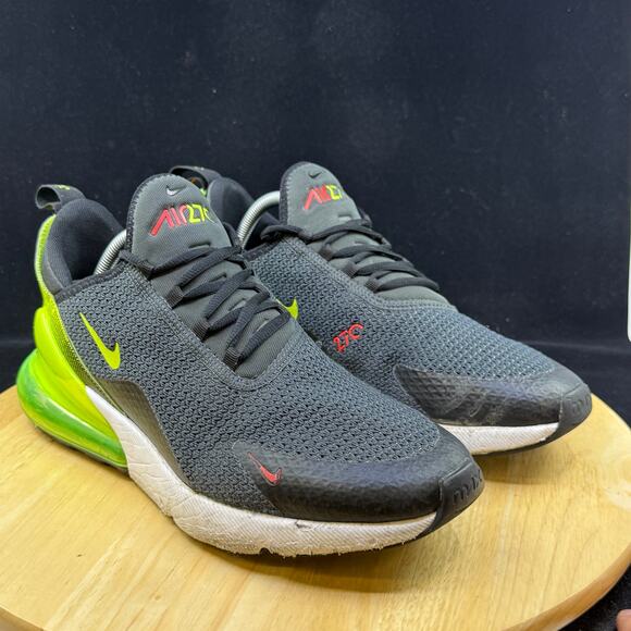 Nike Air Max 270 Anthracite Gray/ Green Mens Size 10 Athletic Shoes - Picture 4 of 8